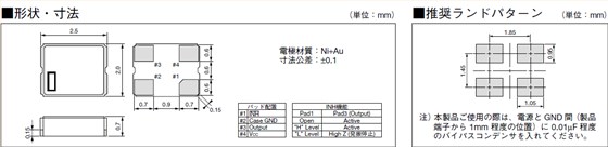 KC2520M KHZ_2.5_2.0 CMOS 車載