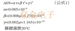 AT-CUT SMD石英晶體的特性