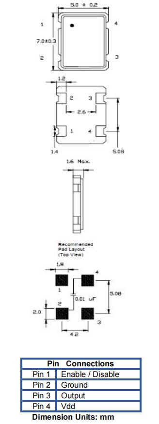 ISM91-3251BH-8.000MHz,ILSI品牌晶振,7050mm,光纖通道晶振